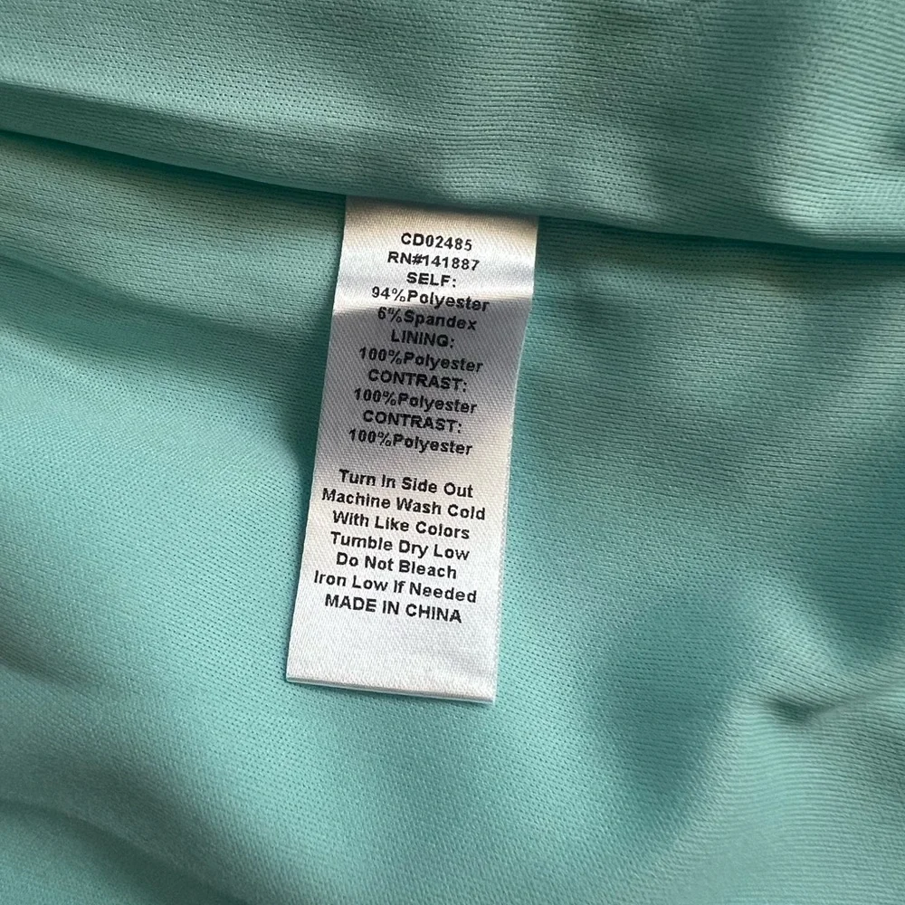 TCEC One Shoulder Aqua Dress with Ruffle Detail - Picture 9 of 16